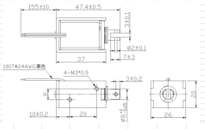 推拉式电磁铁选型指南：尺寸、力量曲线与核心参数解析(图2)