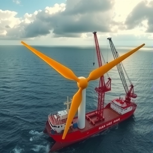 湛江外罗海上风电项目首台机组成功安装(图1) 湛江外罗海上风电项目首台机组成功安装(图1)