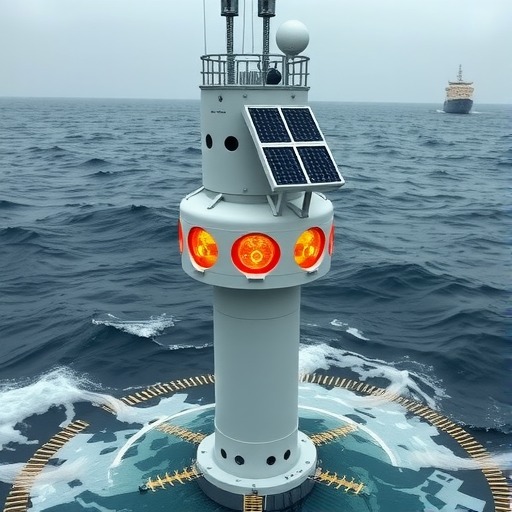 全国首个全传感器多功能航标投放福建海域(图1)