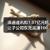 瀛通通讯拟1.07亿元转让子公司东莞瀛通100%股权(图1) 瀛通通讯拟1.07亿元转让子公司东莞瀛通100%股权(图1)
