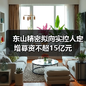 东山精密拟向实控人定增募资不超15亿元(图2) 东山精密拟向实控人定增募资不超15亿元(图2)
