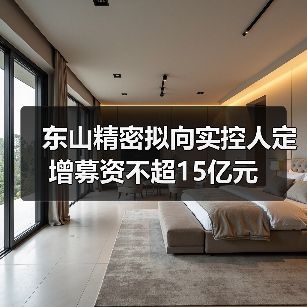 东山精密拟向实控人定增募资不超15亿元(图1) 东山精密拟向实控人定增募资不超15亿元(图1)