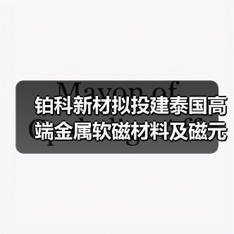 铂科新材拟投建泰国高端金属软磁材料及磁元件生产基地(图3) 铂科新材拟投建泰国高端金属软磁材料及磁元件生产基地(图3)