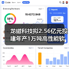 龙磁科技拟2.56亿元投建年产1万吨高性能软磁铁氧体原材料及1万吨软磁铁氧体磁芯项目(图1) 龙磁科技拟2.56亿元投建年产1万吨高性能软磁铁氧体原材料及1万吨软磁铁氧体磁芯项目(图1)