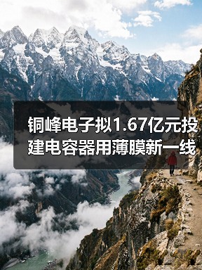 铜峰电子拟1.67亿元投建电容器用薄膜新一线技术改造项目(图2) 铜峰电子拟1.67亿元投建电容器用薄膜新一线技术改造项目(图2)