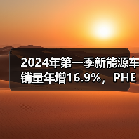 2024年第一季新能源车销量年增16.9%,PHEV突围年增近五成(图2) 2024年第一季新能源车销量年增16.9%,PHEV突围年增近五成(图2)